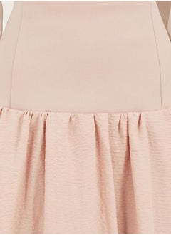 Styli High Rise Balloon Hem A-Line Midi Skirt  - Image 3