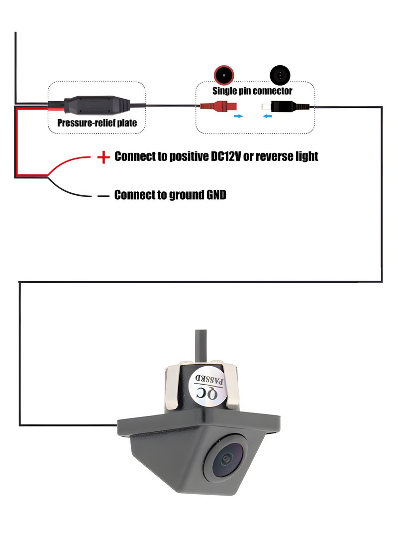 AHD Rearview Camera – Ultimate Waterproof, Shockproof, Night Vision, 140° Wide Angle for Safe and Easy Reversing,Easy to installation