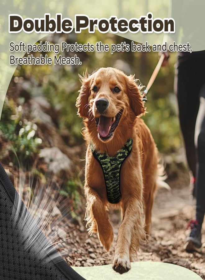 كيوكيو بيتس حزام للكلاب مانع للشد، سترة عاكسة قابلة للتعديل مع مشبك أمامي/خلفي، مقبض تحكم سهل للكلاب متوسطة الحجم والكبيرة والصغيرة، للمشي والتدريب والجري (متوسط، أخضر) - Image 5