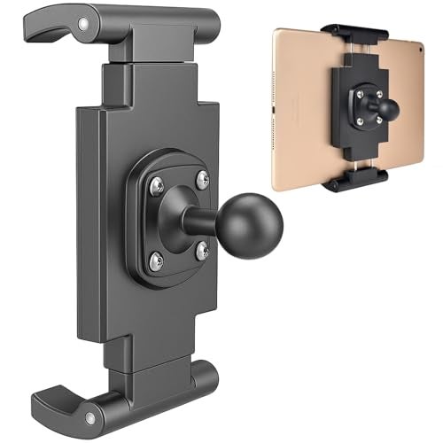 VAUBORTTI 1" Ball Tablet Holder – Screw-Mounted Tablet Mount Compatible with RAM B Size System, Adjustable iPad Holder for 7-12.9" Tablets, Car Truck Boat Dashboard - Image 1