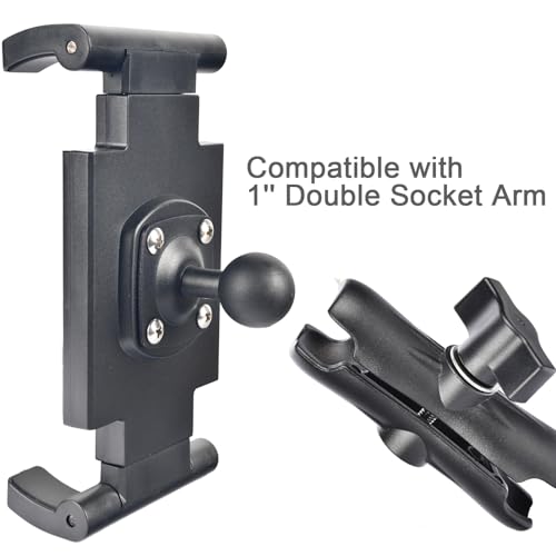 VAUBORTTI 1" Ball Tablet Holder – Screw-Mounted Tablet Mount Compatible with RAM B Size System, Adjustable iPad Holder for 7-12.9" Tablets, Car Truck Boat Dashboard - Image 4