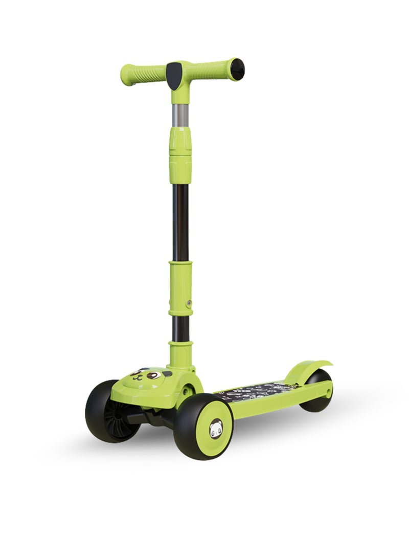 ام جي سكوتر الباندا للأطفال من 3 إلى 8 سنوات، ارتفاع قابل للتعديل وقابل للطي، سكوتر التوازن، سطح أخضر غير قابل للانزلاق - Image 1