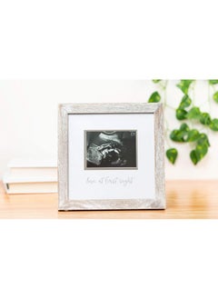pearhead Love At First Sight Rustic Sonogram Photo Frame Baby Ultrasound Keepsake Picture Frame Genderneutral Nursery Décor 4" X 3" Photo Insert Distressed Wood  - Image 3