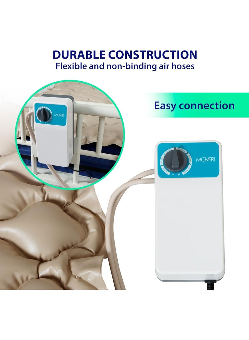 Original Alternating Air Pressure Mattress Pad – 2.8’’ Medical Egg Crate Topper for Pressure Sore Prevention – Quiet Pump & Waterproof - Image 2