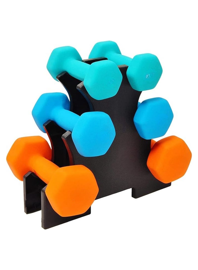 ماس لوازم اللياقة البدنية حامل حامل الدمبل 3 طبقات إطار تخزين ملحقات حامل القرفصاء، حامل عرض الدمبل، أقواس الدمبل، سوار الدمبل، مجموعة دمبل ثقيلة للأطفال - Image 1
