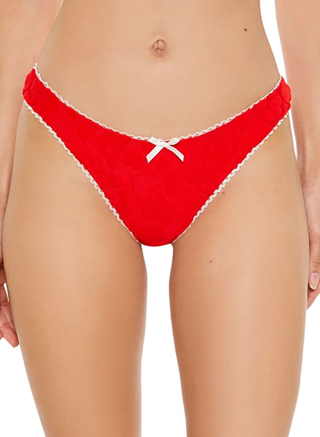FOREVER 21 Heart Terry High-Leg Bikini Bottoms - Image 1