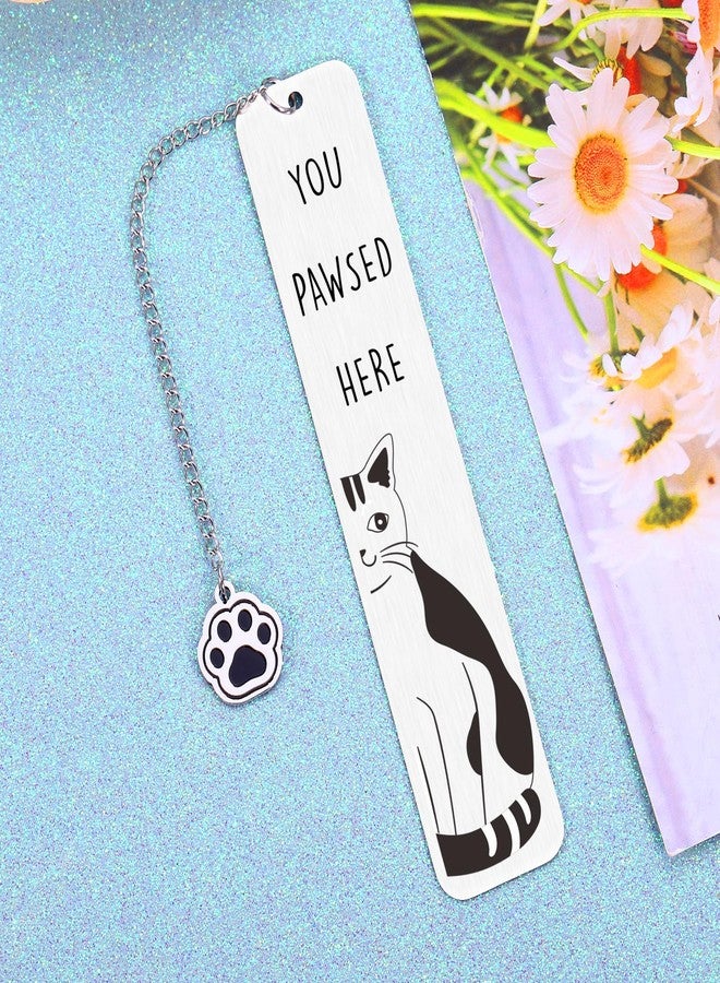 NUBARKO Cute Cat Valentines Bookmarks for Women Girls, Easter Basket Stuffers for Girls Cat Gifts for Women, Bookish Gift, Lover Gifts for Woman Black Cats Stuff Gift for Woman Men Cats Lovers Black Themed - Image 2