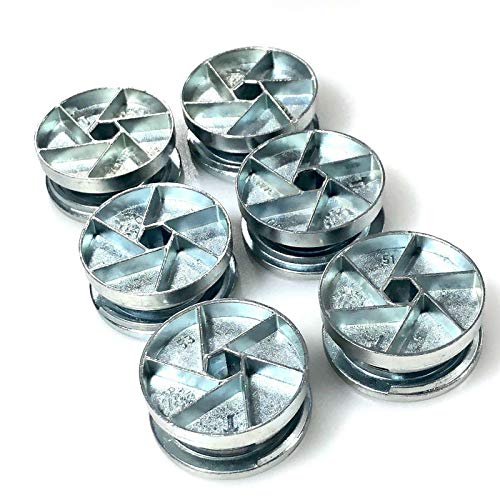 ReplacementScrews Bed Frame Cam Wheel Locks Compatible with IKEA Part 114670 (MALM, SONGESAND, BRIMNES) (Pack of 6) - Image 1