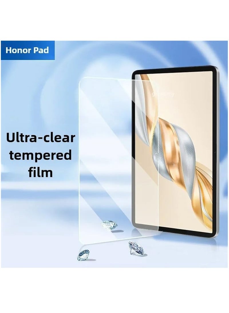 [1+2 Sets] For Honor Pad X9a 11.5 inch Tablet Case & Screen Protector Soft Silicone Shock Absorption Protective Cover 9H Tempered Glass Film HD Clear Scratch Resistant Bubble-Free Easy Installation  - Image 5