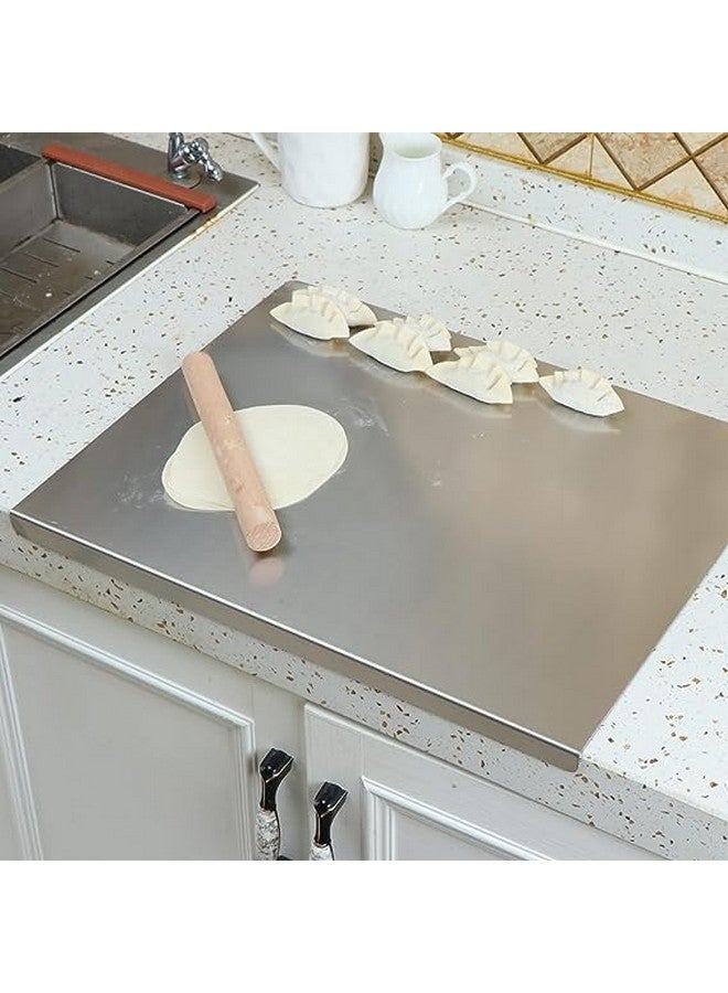 Milad MILAD Stainless Steel Chopping Board | Fruits | Vegetables | Collapsible | Cutter | Kneading Board | Kitchen Accessories | Countertop (60 x 45 cm)  - Image 1