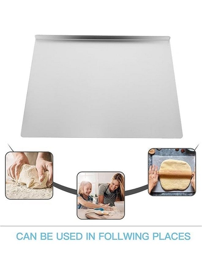 Milad MILAD Stainless Steel Chopping Board | Fruits | Vegetables | Collapsible | Cutter | Kneading Board | Kitchen Accessories | Countertop (60 x 45 cm)  - Image 3