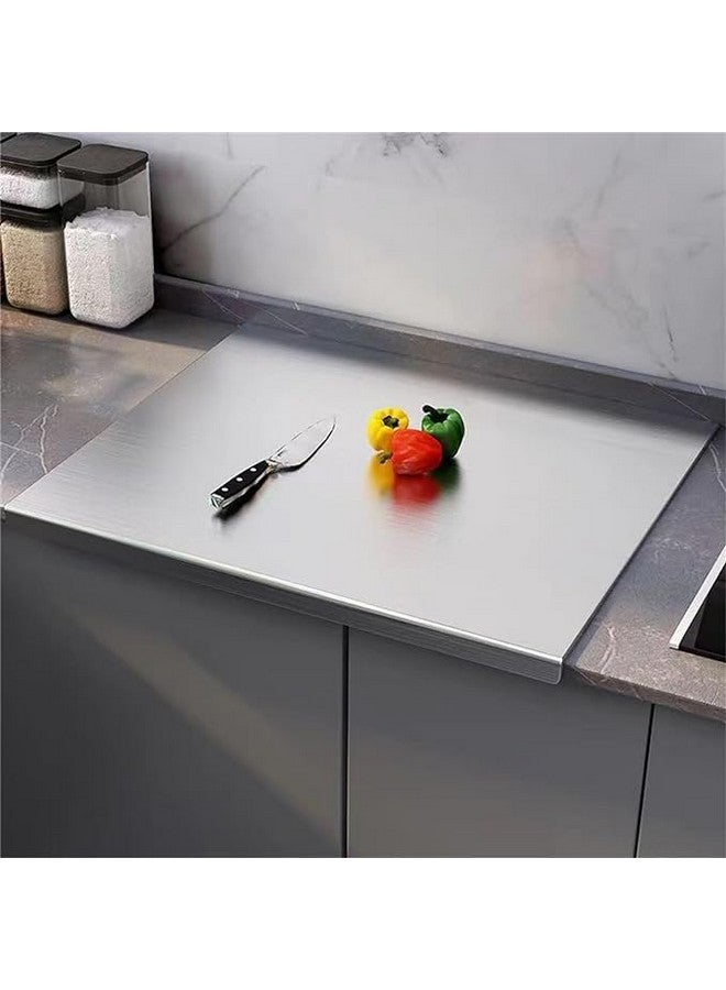 Milad MILAD Stainless Steel Chopping Board | Fruits | Vegetables | Collapsible | Cutter | Kneading Board | Kitchen Accessories | Countertop (60 x 45 cm)  - Image 4