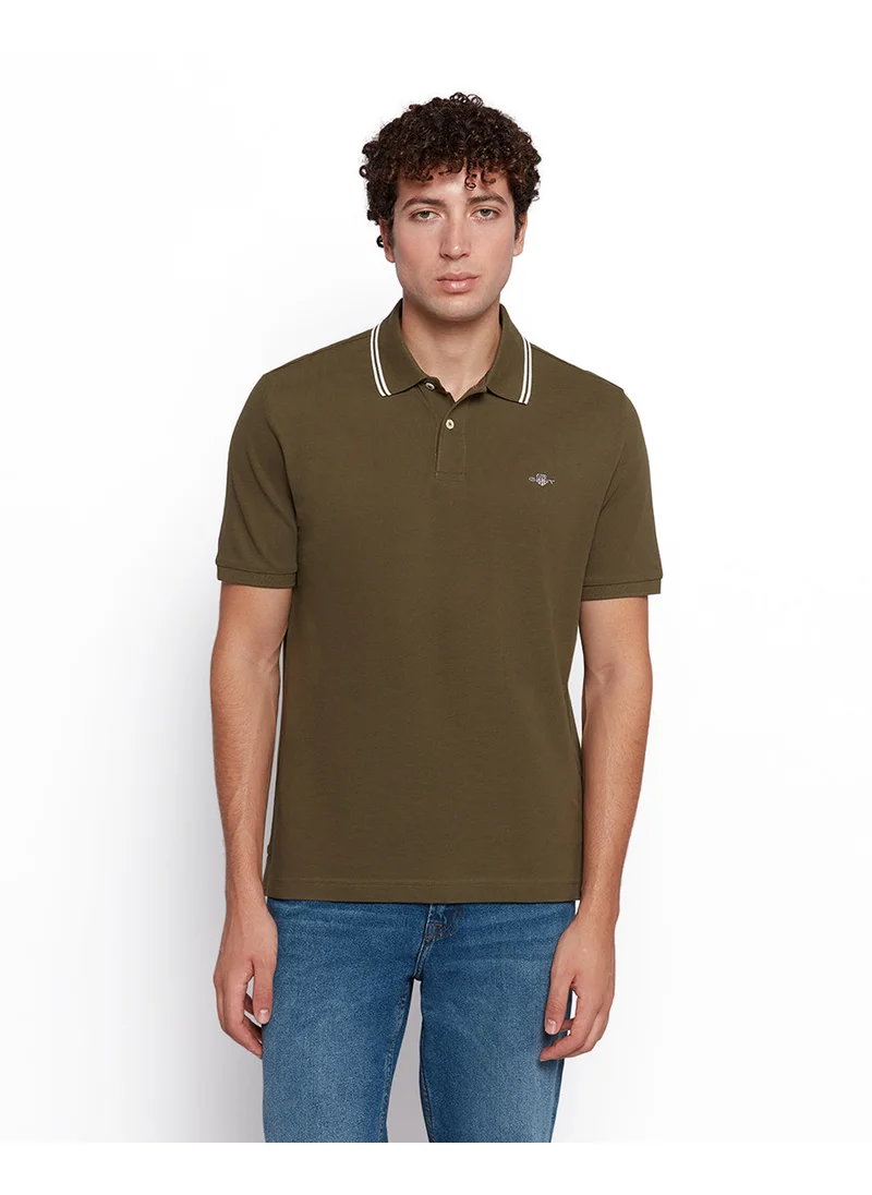 GANT Gant Men’S Short Sleeve Tipped Collar Piqué Polo Shirt