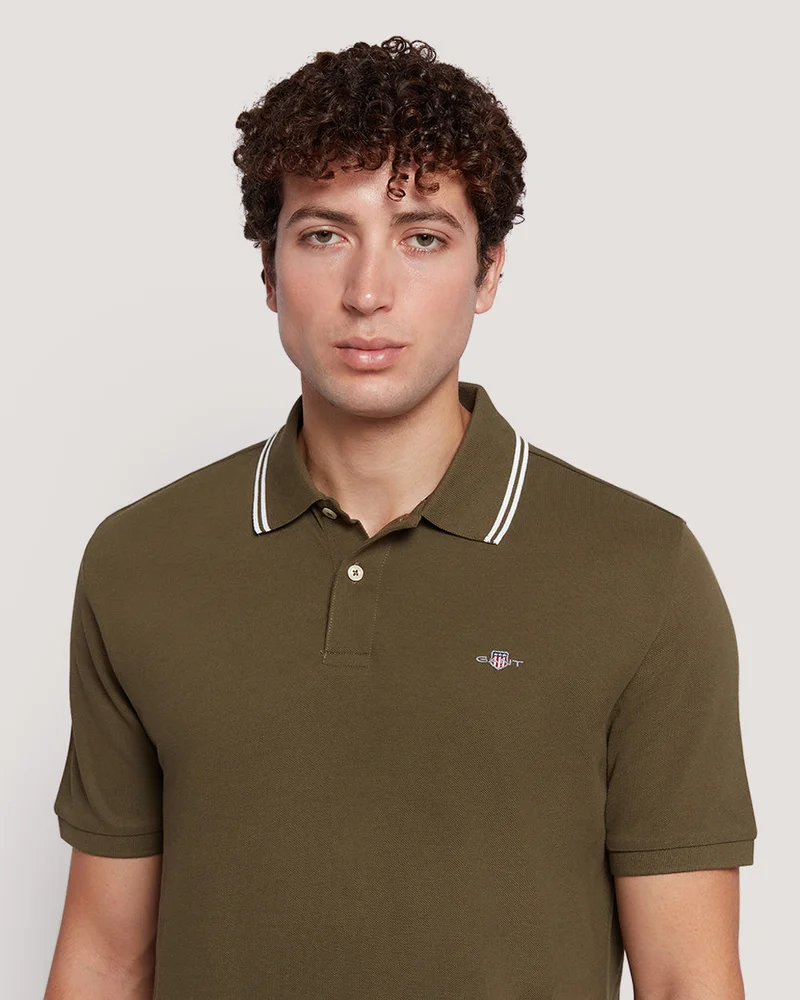 GANT Gant Men’S Short Sleeve Tipped Collar Piqué Polo Shirt