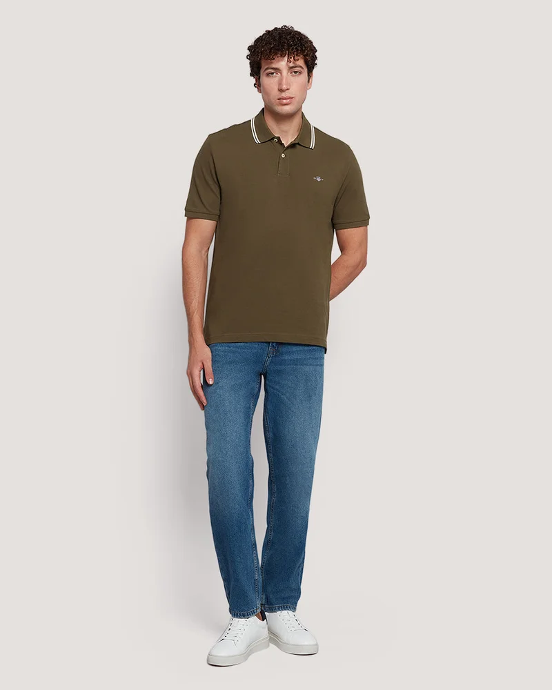 GANT Gant Men’S Short Sleeve Tipped Collar Piqué Polo Shirt