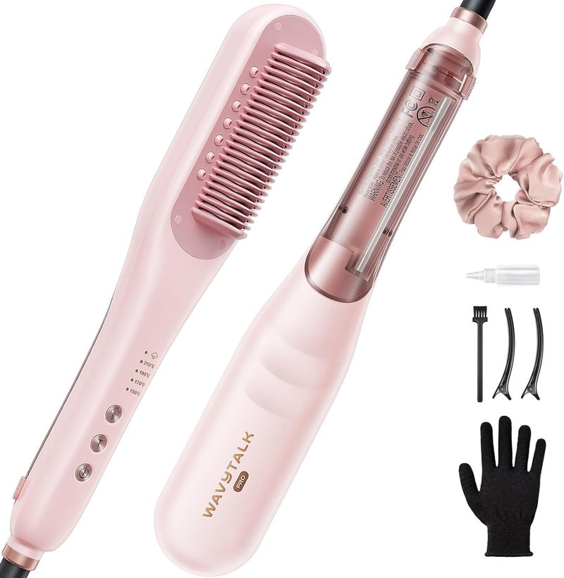 wavytalk Pro Steam Hair Straightener Brush, Steamline Pro 3 in 1 Straightening Brush, Steam Reduces Damage, Nourishes Hair, and Expedites Straightening - Image 1