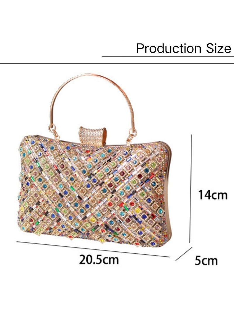 Miluraining - Women Clutch Bag Evening Bag Purse with rhinestone diamond decoration decoration Small Crossbody Bag Handbag Shoulder Bag Satchel Bags Suitable for Party Prom Wedding - Image 1