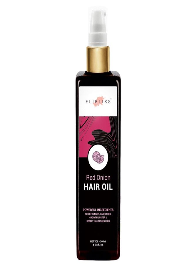 ELIBLISS Red Onion Hair Oil for Hair Growth & Strength With Natural Oils for Hair Fall Control, Nourishment & Shine - Image 1