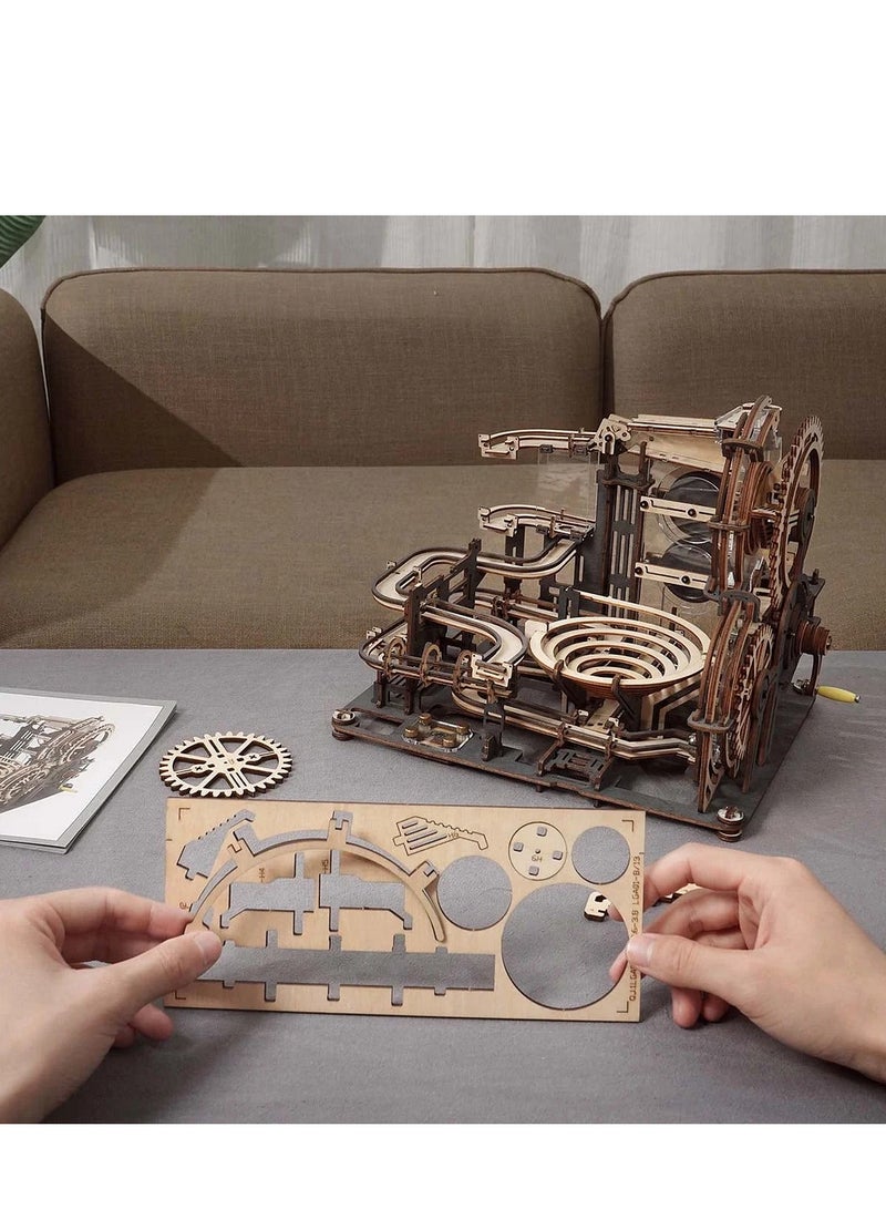 Robotime ROKR Marble Night City LGA01 Marble Run, Assembly Brain Teaser 3D Wooden Puzzle DIY Build Model Crafts Kits, Unique Home Decor Birthday Gifts for Teens or Adults - Image 3