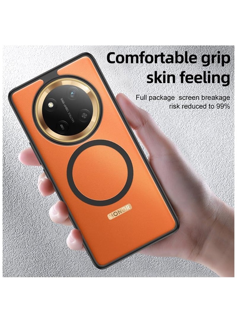 Magnetic Case Compatible with Honor X9c 5G Honor X60 Pro Matte Frosted Clear Transparent Case Airbag Anti-drop Hard PC Soft TPU Bumper - Image 2