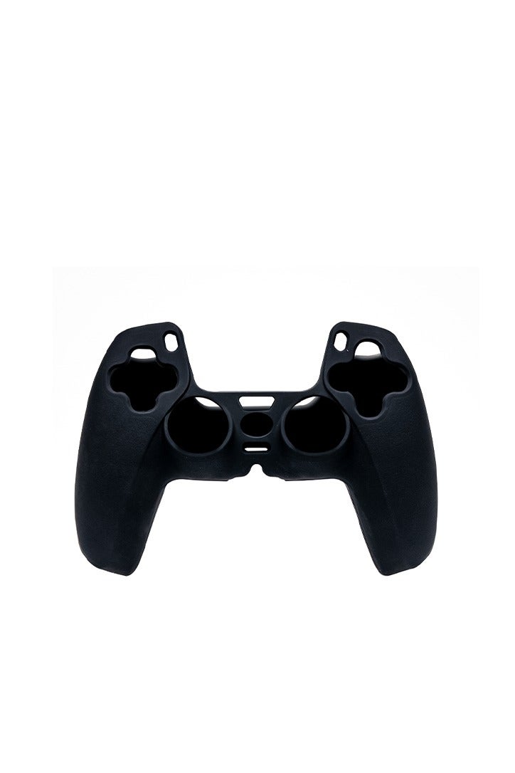 SMARTTECH غطاء سيليكون لوحدة تحكم PS5 DualSense - جراب مضاد للانزلاق ومضاد للخدش مع أغطية عصا التحكم باللون الأسود - Image 3