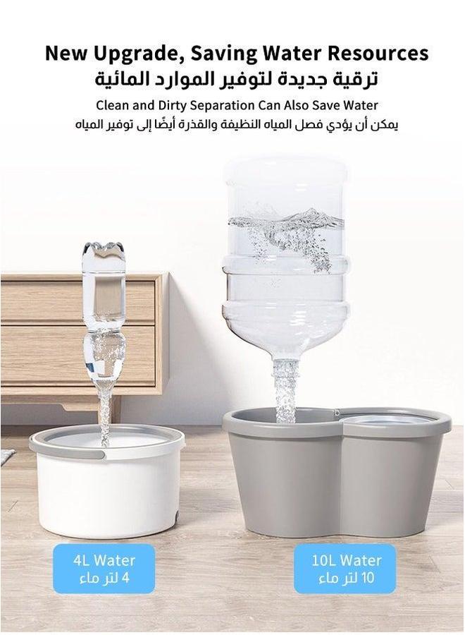 HOMESTAR Microfiber Mop and Bucket Set with Water Filtration System - Self/Dry/Wet Cleaning, All-in-One Lazy Floor for Hardwood Home Tile Great Pet Owners (4 Pads)  - Image 4