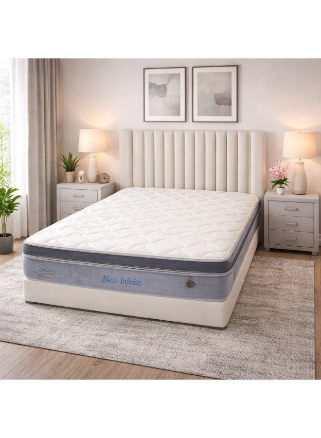 Bless Night Infinite 5-Zone Pocket Spring Mattress – Memory Foam Comfort, Orthopedic Back Support, Motion Isolation Luxury Bed Mattress, 10-Year Warranty - Image 1