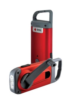 Eton - American Red Cross Clipray Crank-Powered, Clip-On Flashlight & Smartphone Charger,Cherry Red,Hand Crank, Hands Free Carabiner Clip, Pack of 2