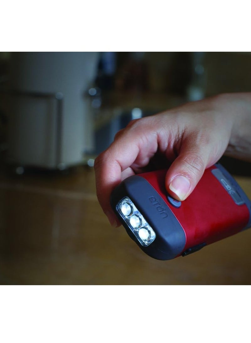 eton Eton - American Red Cross Clipray Crank-Powered, Clip-On Flashlight & Smartphone Charger,Cherry Red,Hand Crank, Hands Free Carabiner Clip, Pack of 2  - Image 2