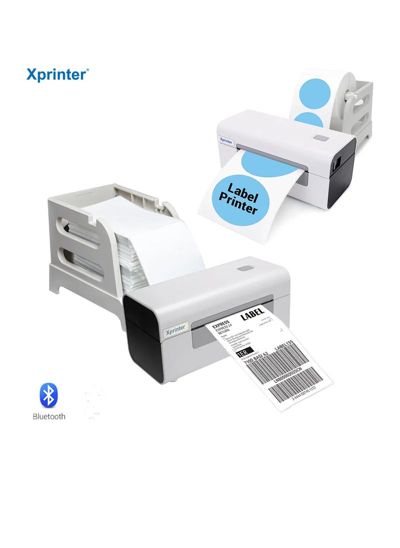 Xprinter - 4" thermal bill and barcode printer that works via Bluetooth + USB, high quality thermal sticker printer for printing barcodes and bills of lading XP-D465B - Image 1