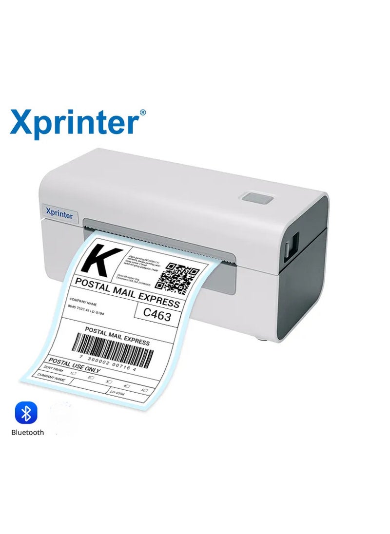 Xprinter - 4" thermal bill and barcode printer that works via Bluetooth + USB, high quality thermal sticker printer for printing barcodes and bills of lading XP-D465B - Image 1