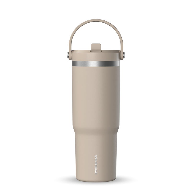 Hydrapeak Nomad 32 oz Tumbler with Handle and Straw Lid Leakproof Double Insulated 32oz Cup Stainless Steel STLatte