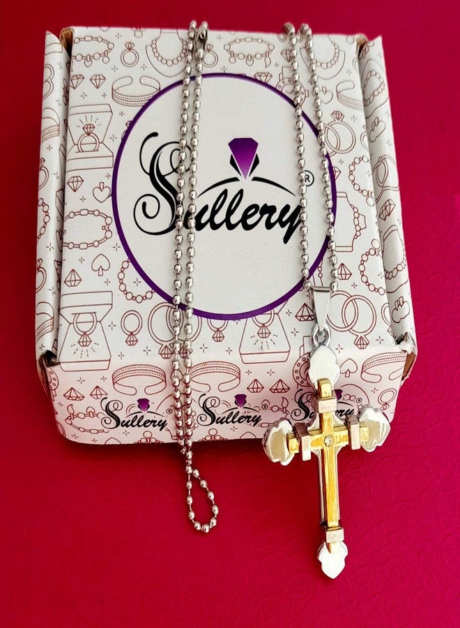 Sullery Christmas Gift Lord Holy Jesus Christ Crucifix Cross Locket Gold Stainless Steel 01 Necklace Pendant for Men and Women - Image 2