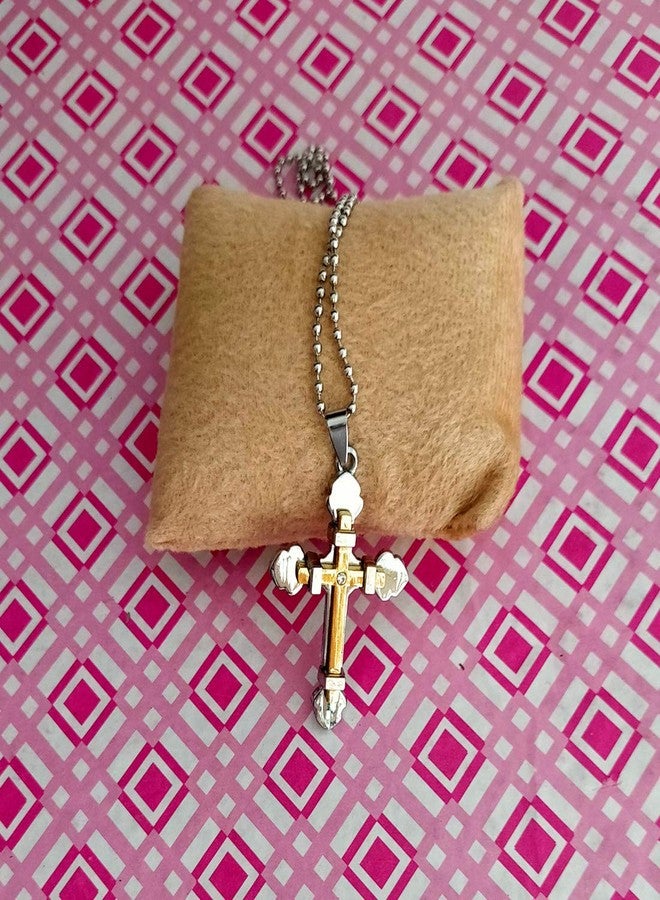 Sullery Christmas Gift Lord Holy Jesus Christ Crucifix Cross Locket Gold Stainless Steel 01 Necklace Pendant for Men and Women - Image 3