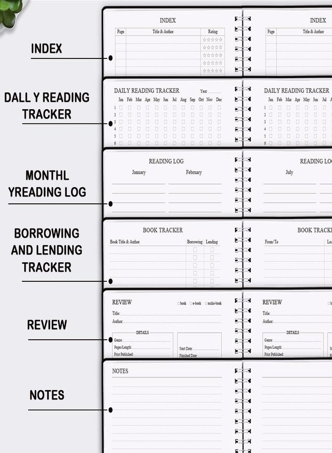 Getvow Reading Journal - Review and Track Your Reading Progress with 72 Book Reviews - Book Journal Reading Log Journal with Back Pocket, 5.8" x 8.3", Black - Image 5