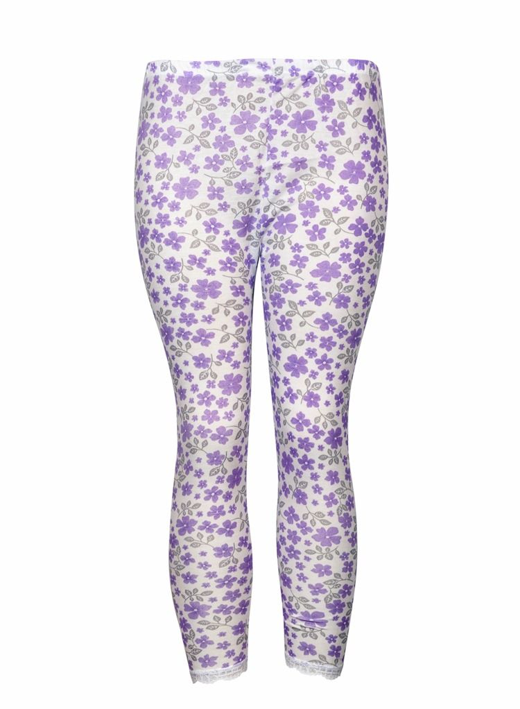 سيتي روز 3- قطع سروال ليقنز نسائي ضيق داخلي أبيض مورد - Image 5