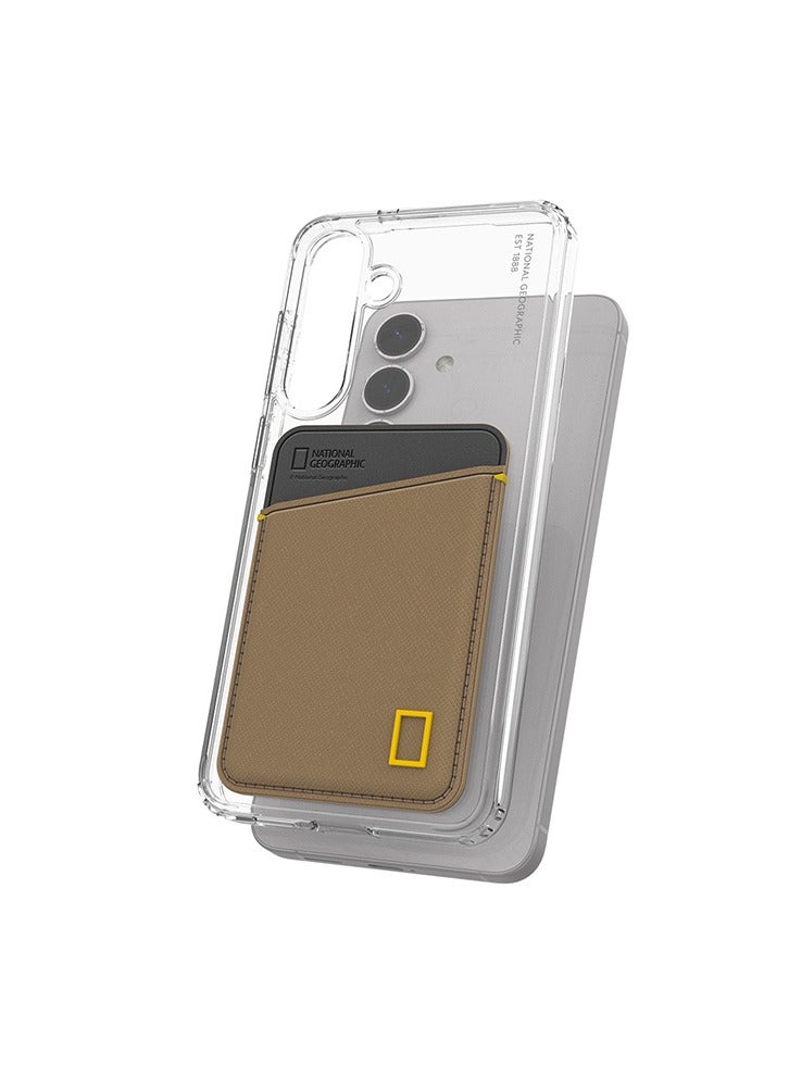 NATIONAL GEOGRAPHIC حافظة بطاقة ناشيونال جيوغرافيك جيب V2 لجالاكسي S25 ألترا - بني - Image 2