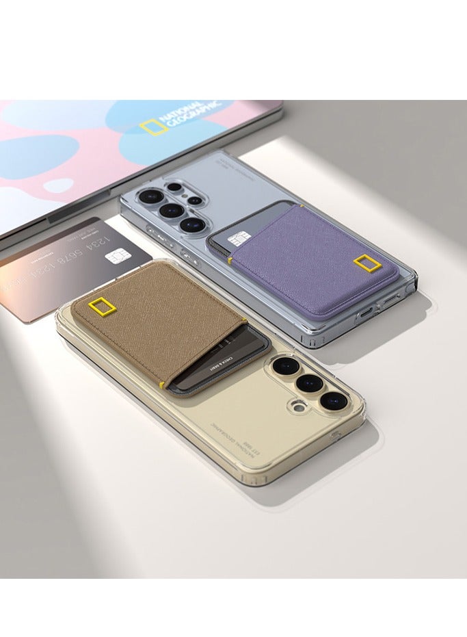 NATIONAL GEOGRAPHIC حافظة بطاقة ناشيونال جيوغرافيك جيب V2 لجالاكسي S25 ألترا - بني - Image 4