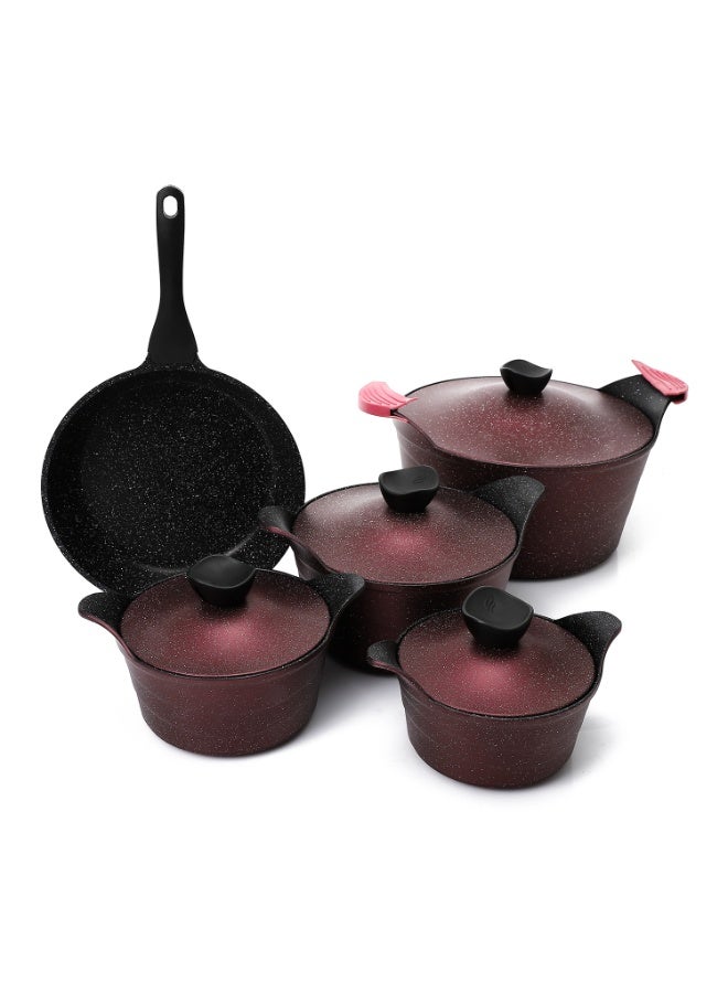 Easy Cook 11 Piece saflon Cookware Set - Granite - Image 1