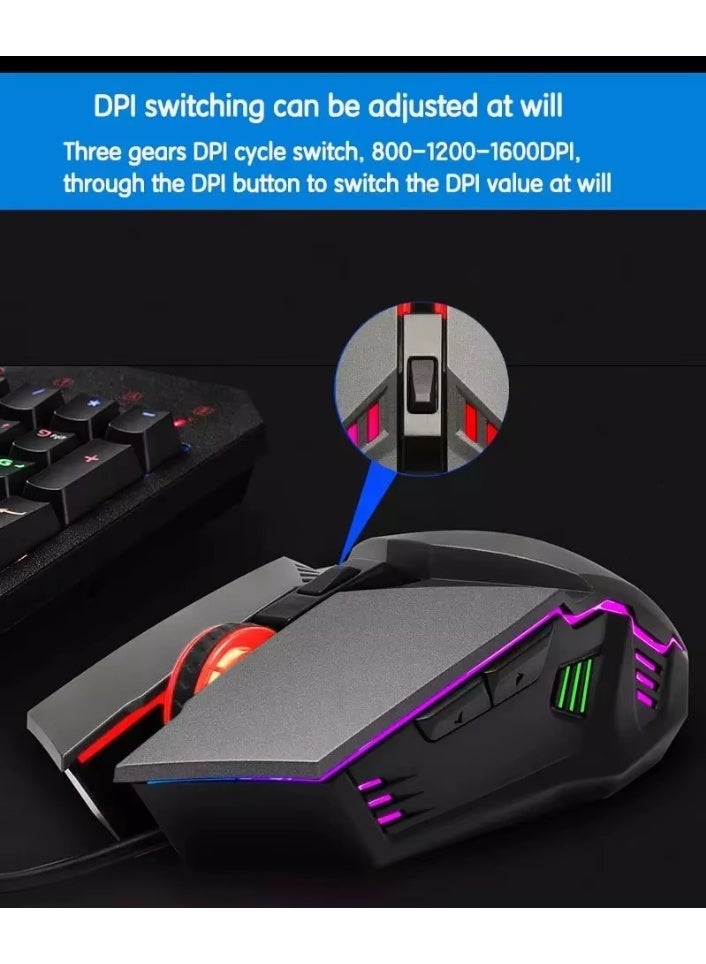 Forev FV-Q3 RGB Wired Gaming Mouse – Adjustable DPI (800/1200/1600), 7-Color Breathing Lights, 4 Buttons, Ergonomic Design – USB Optical Mouse for PC & Laptop - Image 5