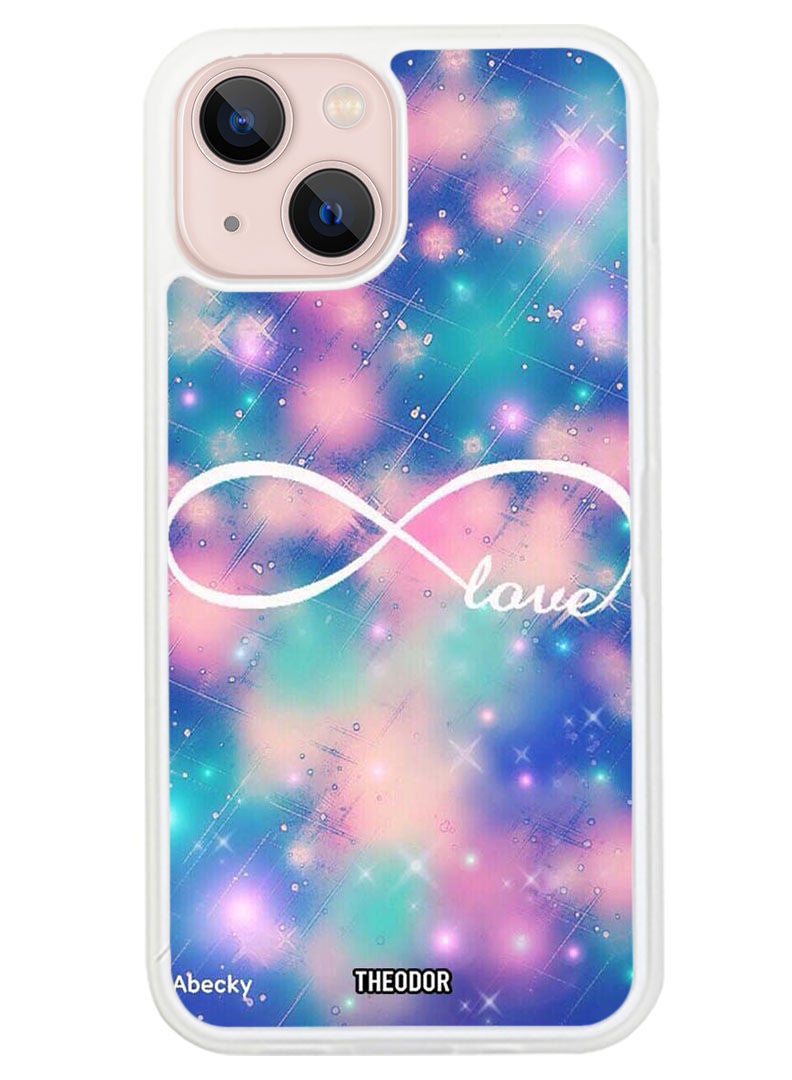 Theodor Protective Case Anti Scratch Shock Proof Cover For APPLE IPHONE 14 Love Infinity (White Bumper) - Image 1