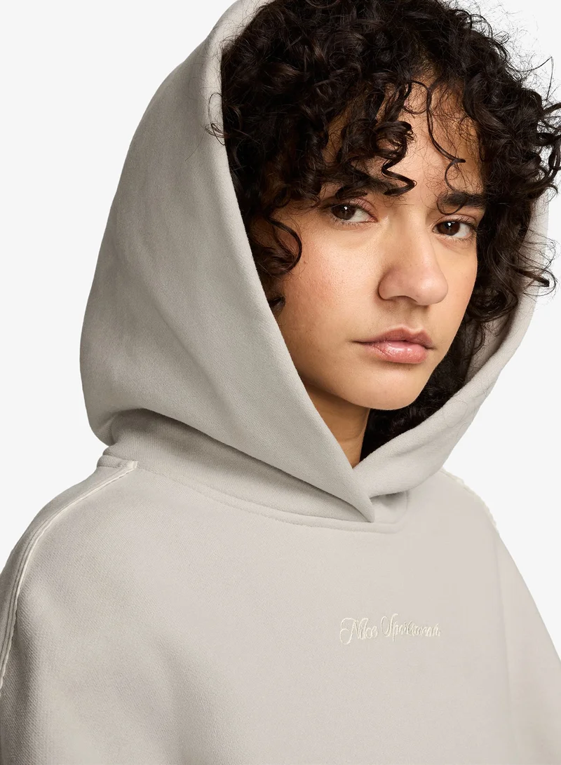 Nike CREAM II/SAIL/(CREAM II) Studio Fleece Cropped Scallop Hoodie for Women | Best Price UAE