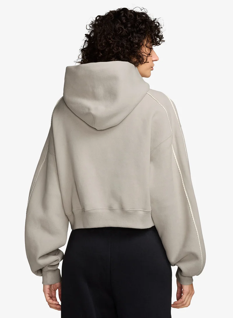 Nike Studio Fleece Cropped Scallop Hoodie