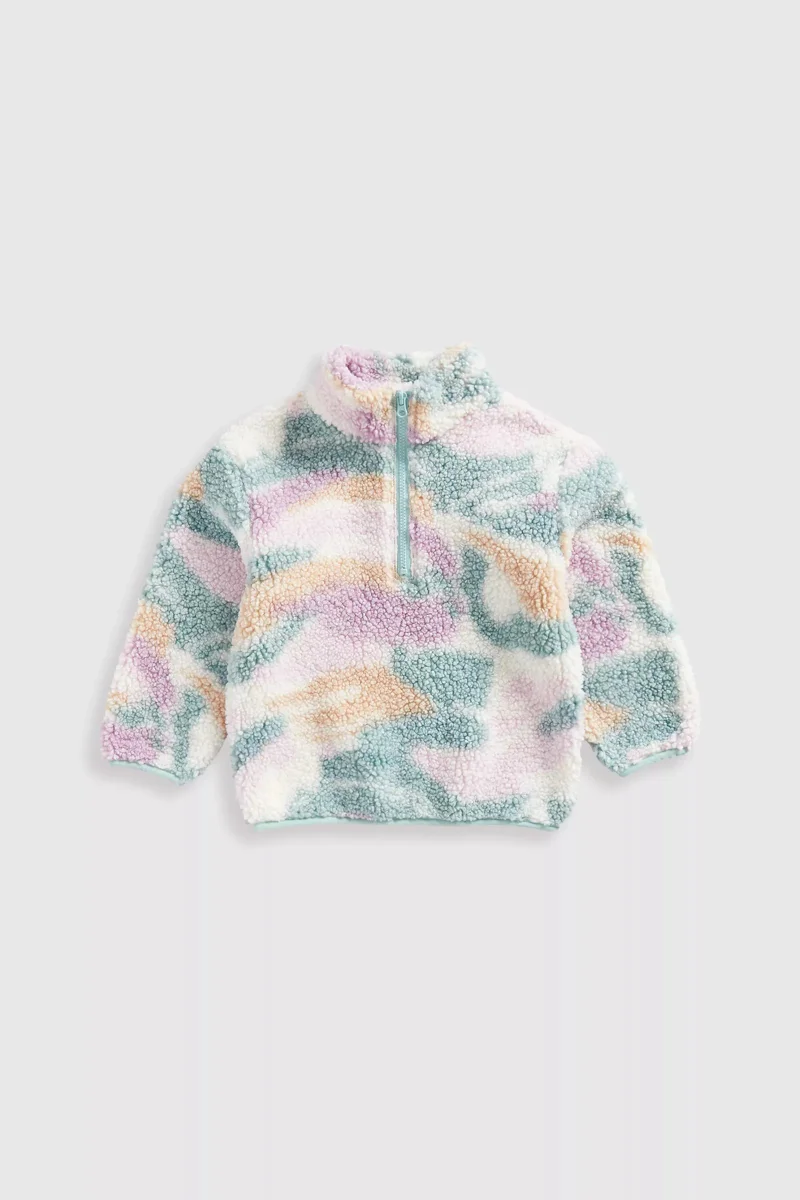 mothercare Cream Printed Borg Fleece