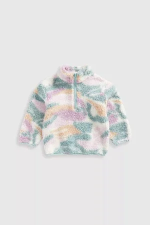 mothercare Cream Printed Borg Fleece