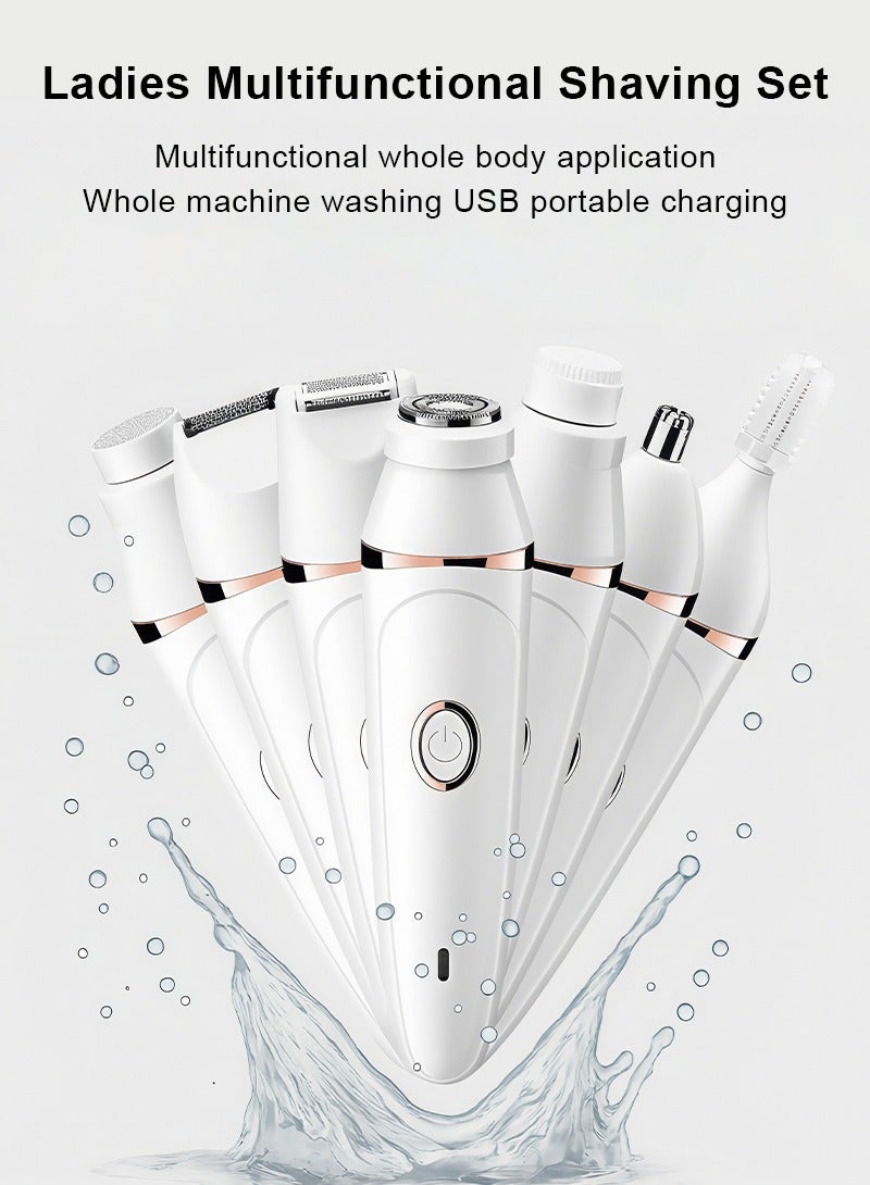 Gmisun 7 in 1 Electric Hair Removal & Epilator for Women , MultiFunction Body Shaver Waterproof Wet and Dry Uses Replaceable  Blade Heads - Image 3