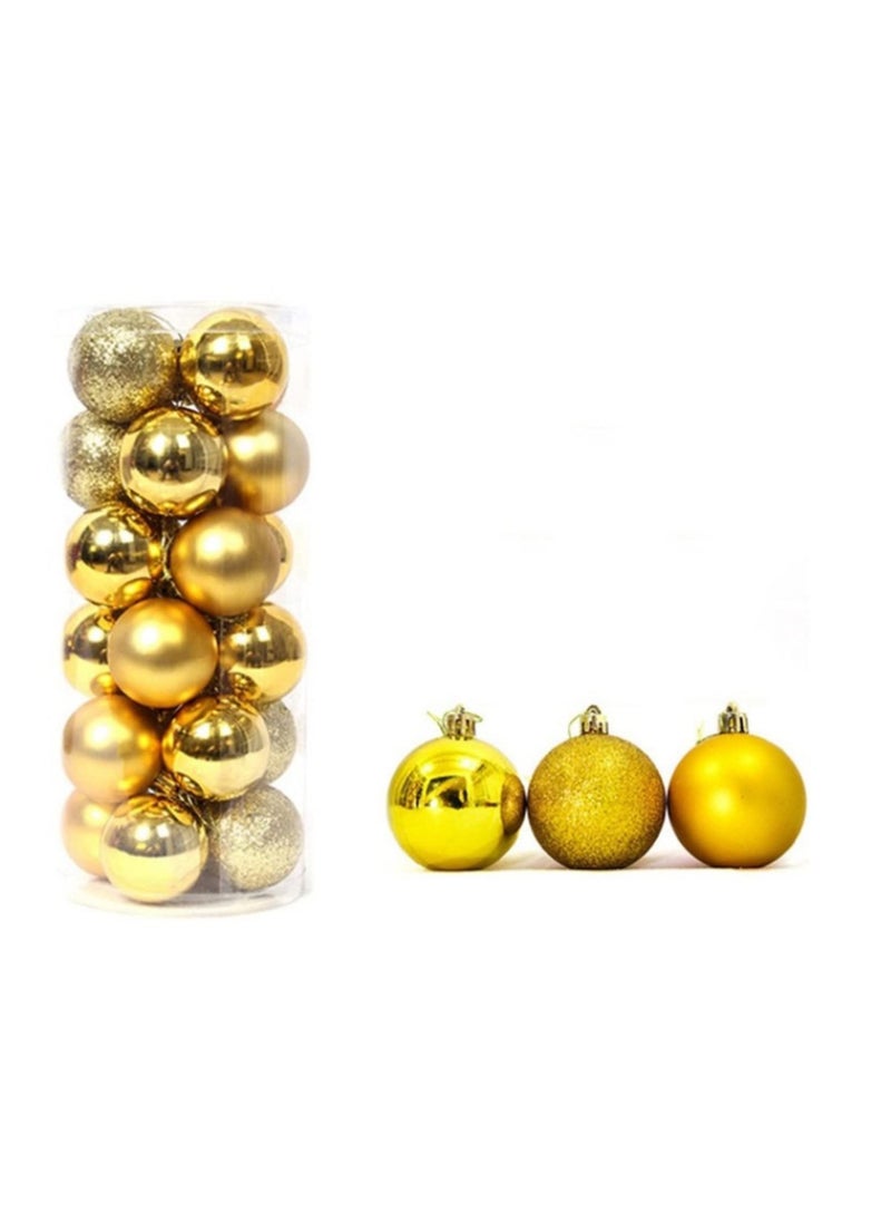 Generic 24pcs 4cm Ball New Year Tree Decorations Happy Christmas Balls for Home Decor Wedding Party Prom Ornaments  - Image 2