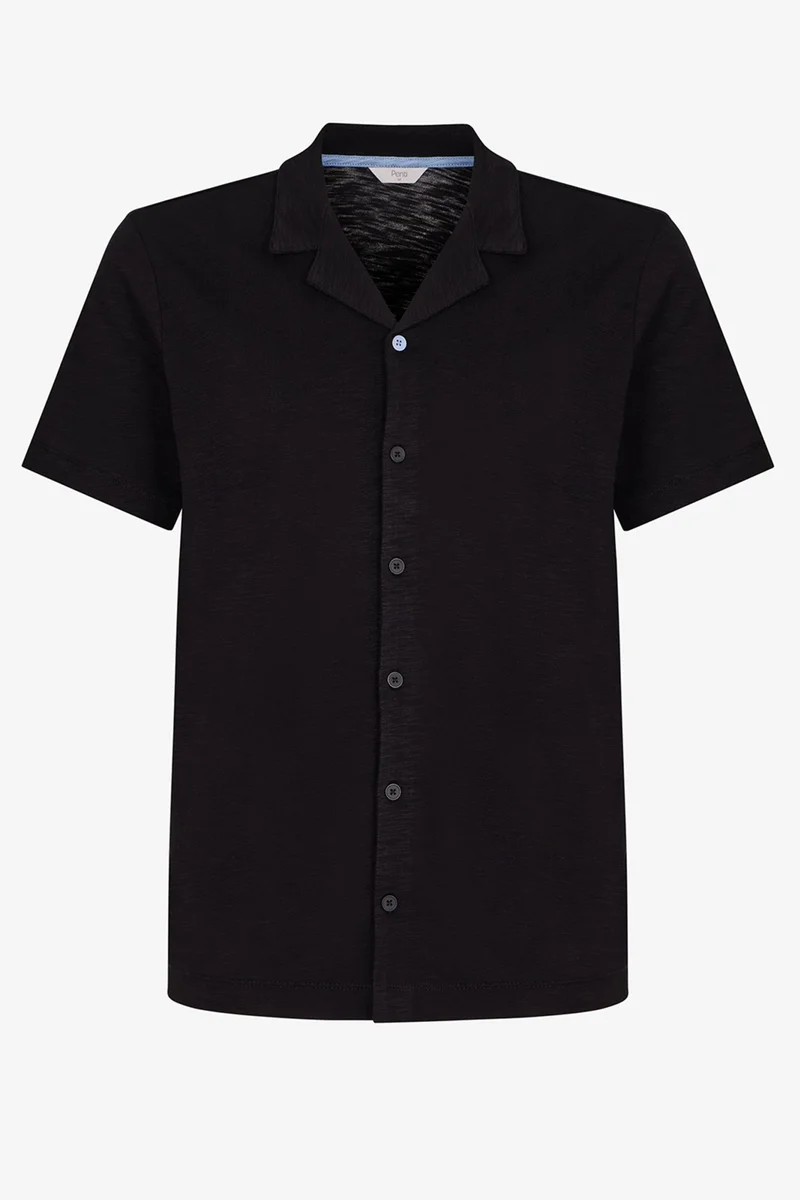 Penti Black PENTI Men's City Short Sleeve Shirt Pants Pajama Set for Men | Best Price UAE