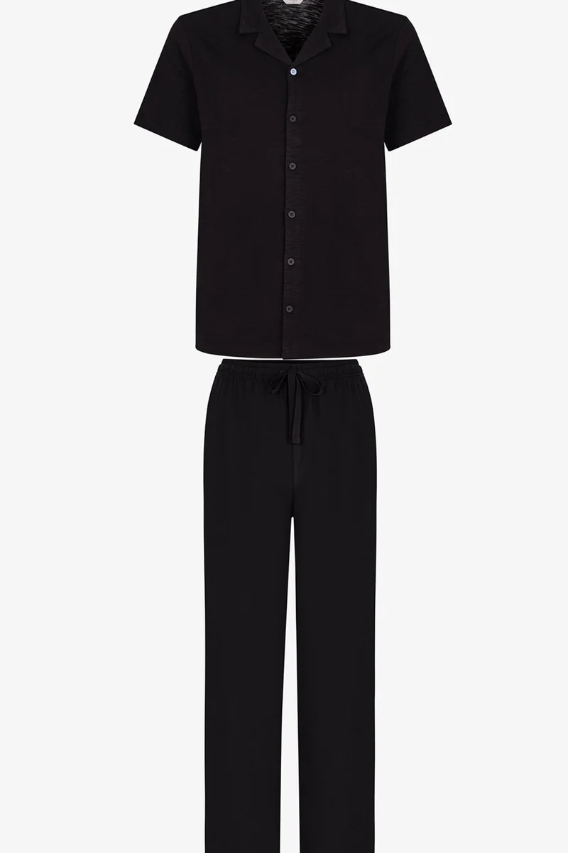 PENTI Men's City Short Sleeve Shirt Pants Pajama Set