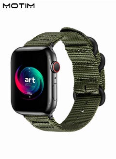 Motim Nylon Loop Watch Band for Apple Watch 45mm 44mm 42mm, Braided  Sport Strap Replacement Strap Compatible with iWatch SE & Series 10/9/8/7/6/5/4/3/2/1/Ultra/SE  - Image 1